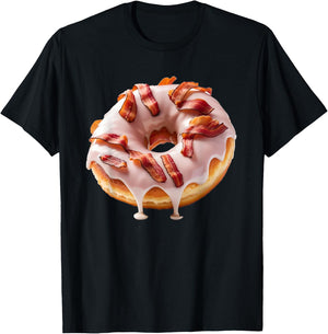 Maple Bacon Donut T-Shirt - T-Shirt | Black