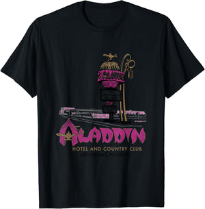 Vintage Aladdin Hotel and Casino Las Vegas T-Shirt - T-Shirt | Black