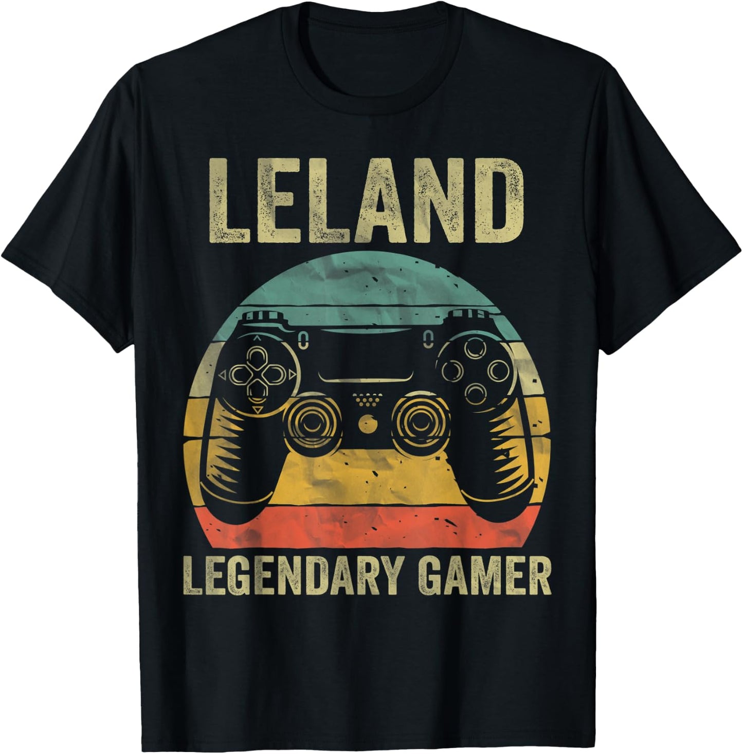 Personalized Legendary Gamer Shirt Leland Name Video Gamer T-Shirt - T-Shirt | Black