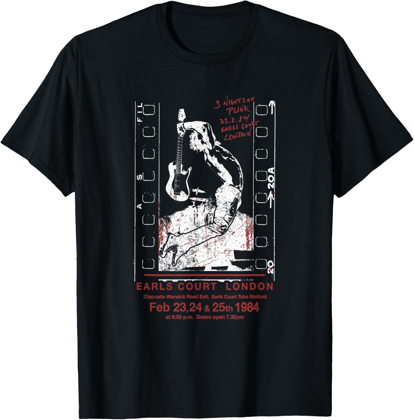 Punk Rock 80's Concert Retro Vintage T-Shirt - T-Shirt | Black