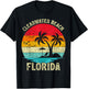 Family Vacation Vintage Retro Florida Clearwater Beach T-Shirt - T-Shirt | Black