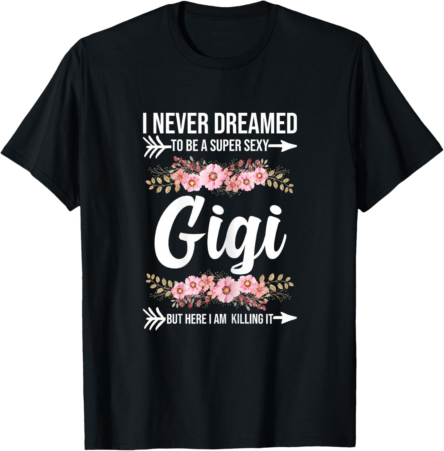 Gigi Gift Women's Sexy Classic Fit Lace - Black, X-Small T-Shirt - T-Shirt | Black