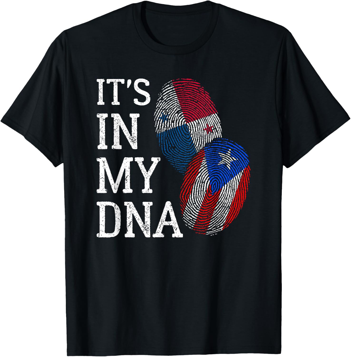 It's In My DNA Panamanian Puerto Rican Panama Puerto Rico T-Shirt - T-Shirt | Black