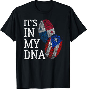 It's In My DNA Panamanian Puerto Rican Panama Puerto Rico T-Shirt - T-Shirt | Black