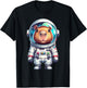 Cute Capybara Astronaut Helmet Space Men Women Kids T-Shirt - T-Shirt | Black