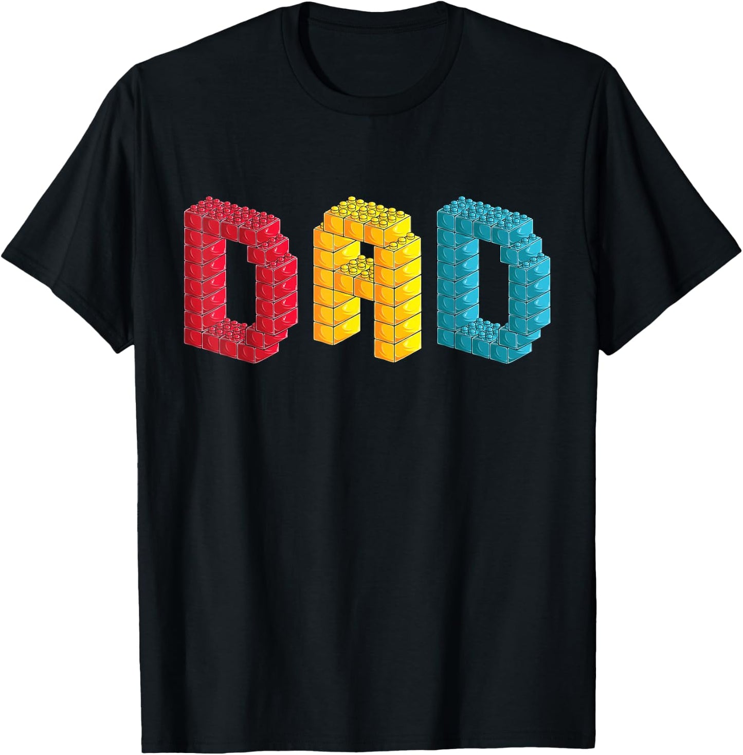 Dad Master Builder Building Bricks Blocks Family Set Parents T-Shirt - T-Shirt | Black