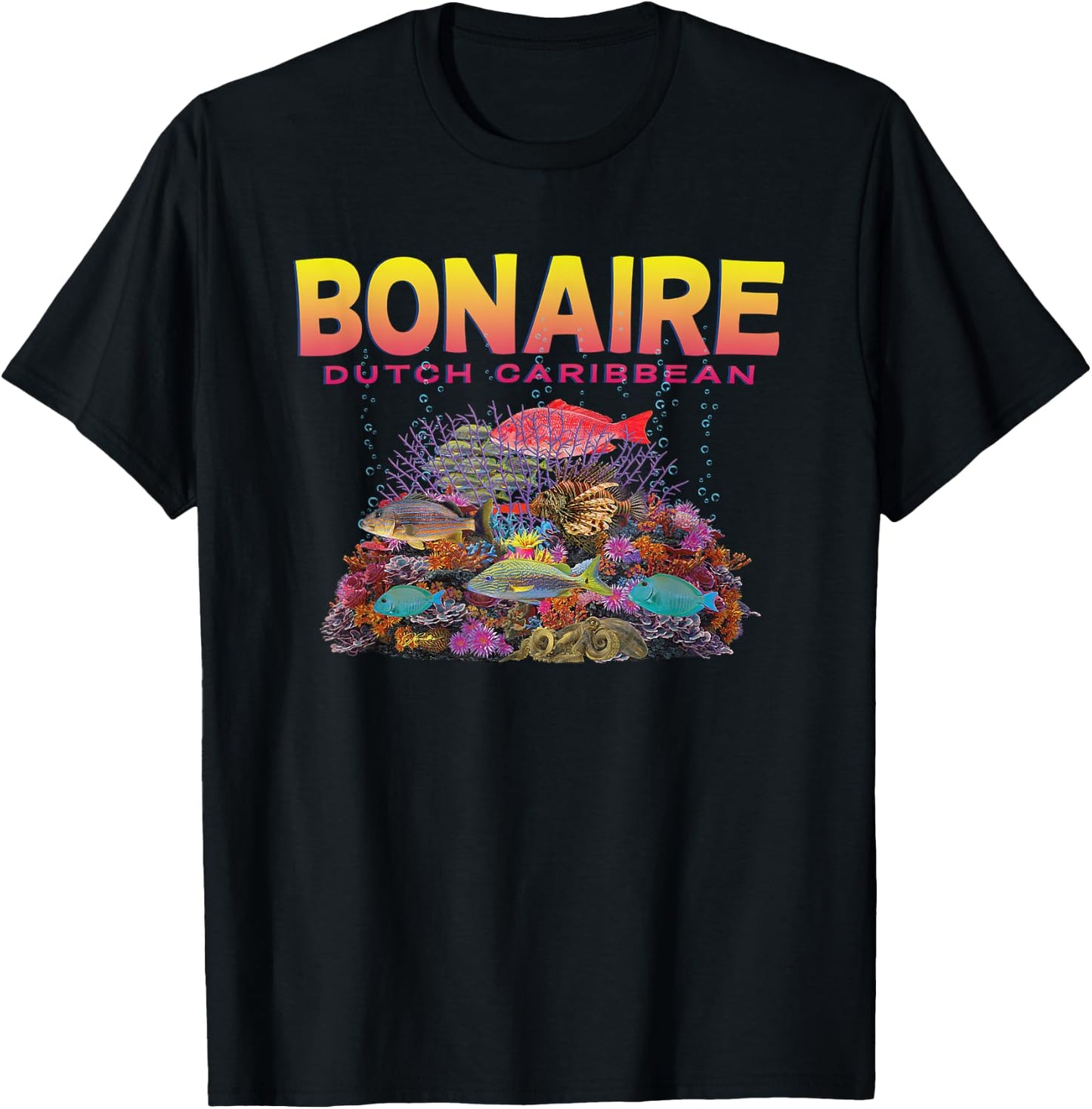 JCombs: Bonaire, Dutch Caribbean, Reef, Coral, Fish T-Shirt - T-Shirt | Black