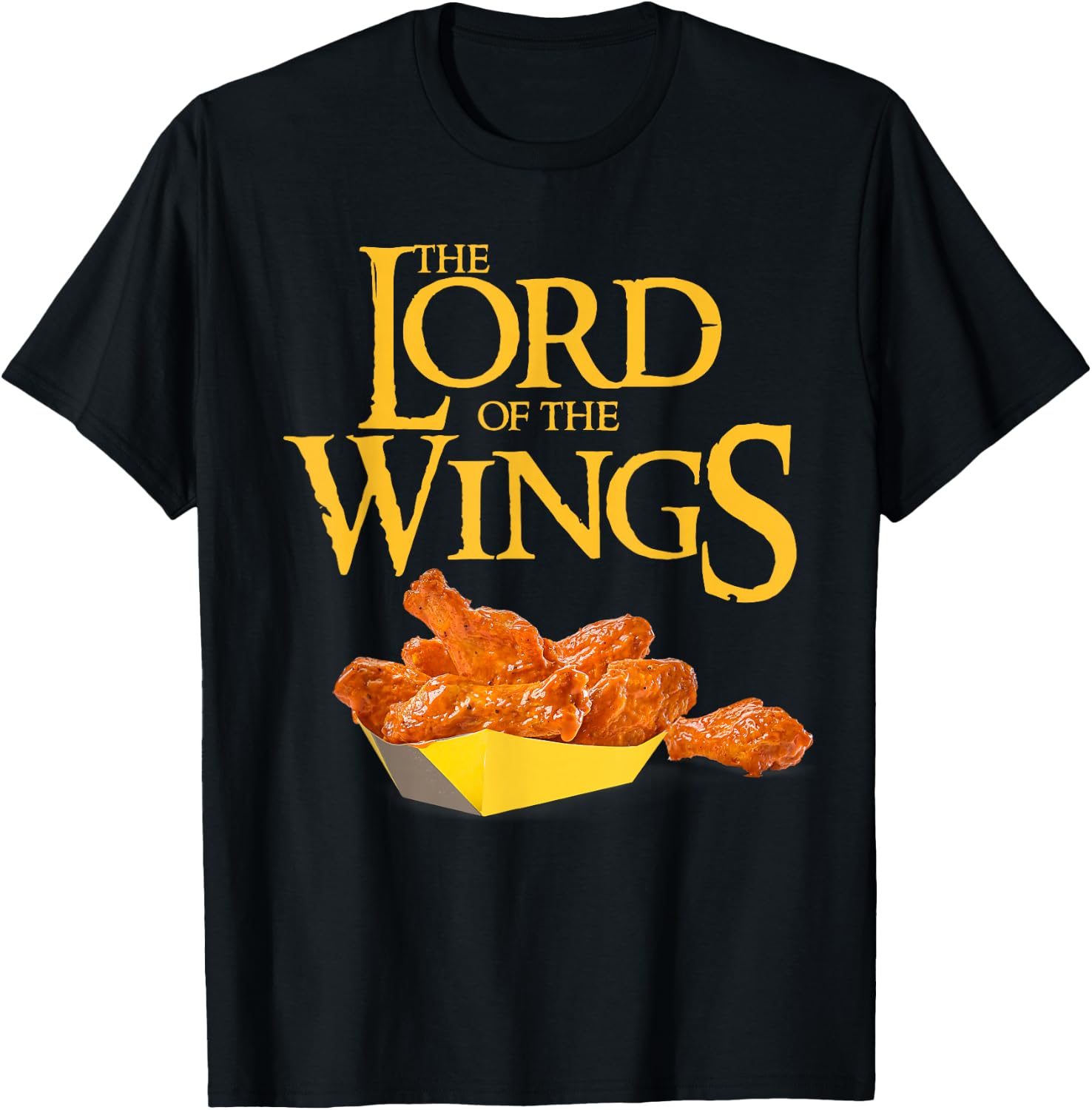 Lord of the Wings BBQ Chicken Wings Lord of the Wings T-Shirt - T-Shirt | Black