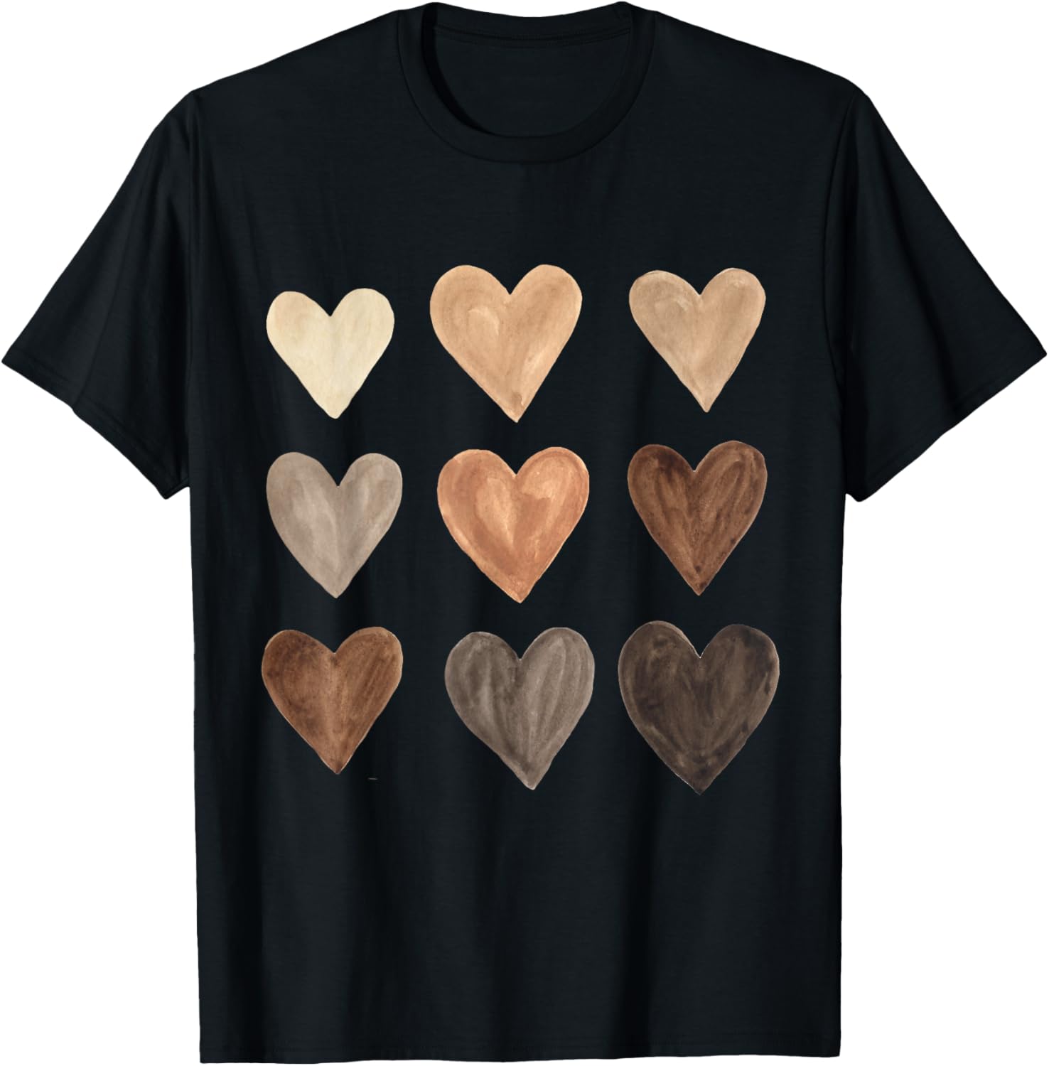Melanin Hearts Social Justice Equality Unity Protest T-Shirt - T-Shirt | Black