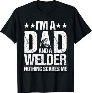 Welder Welding Dad Father Vintage I'm A Dad And A Welder T-Shirt - T-Shirt | Black
