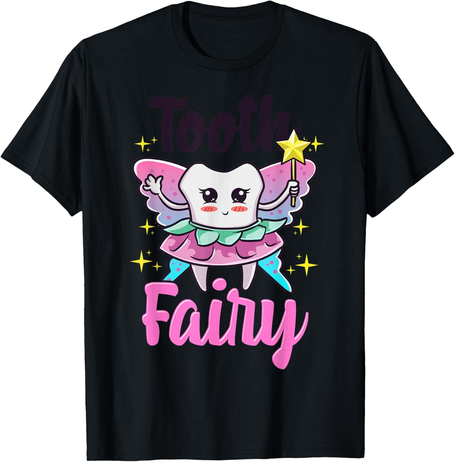 Cute Tooth Fairy Costume for Dentist and Dental Office T-Shirt - T-Shirt | Black
