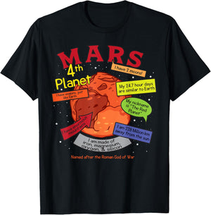 Teaching, learning, about space - Mars, planets, gift T-Shirt - T-Shirt | Black