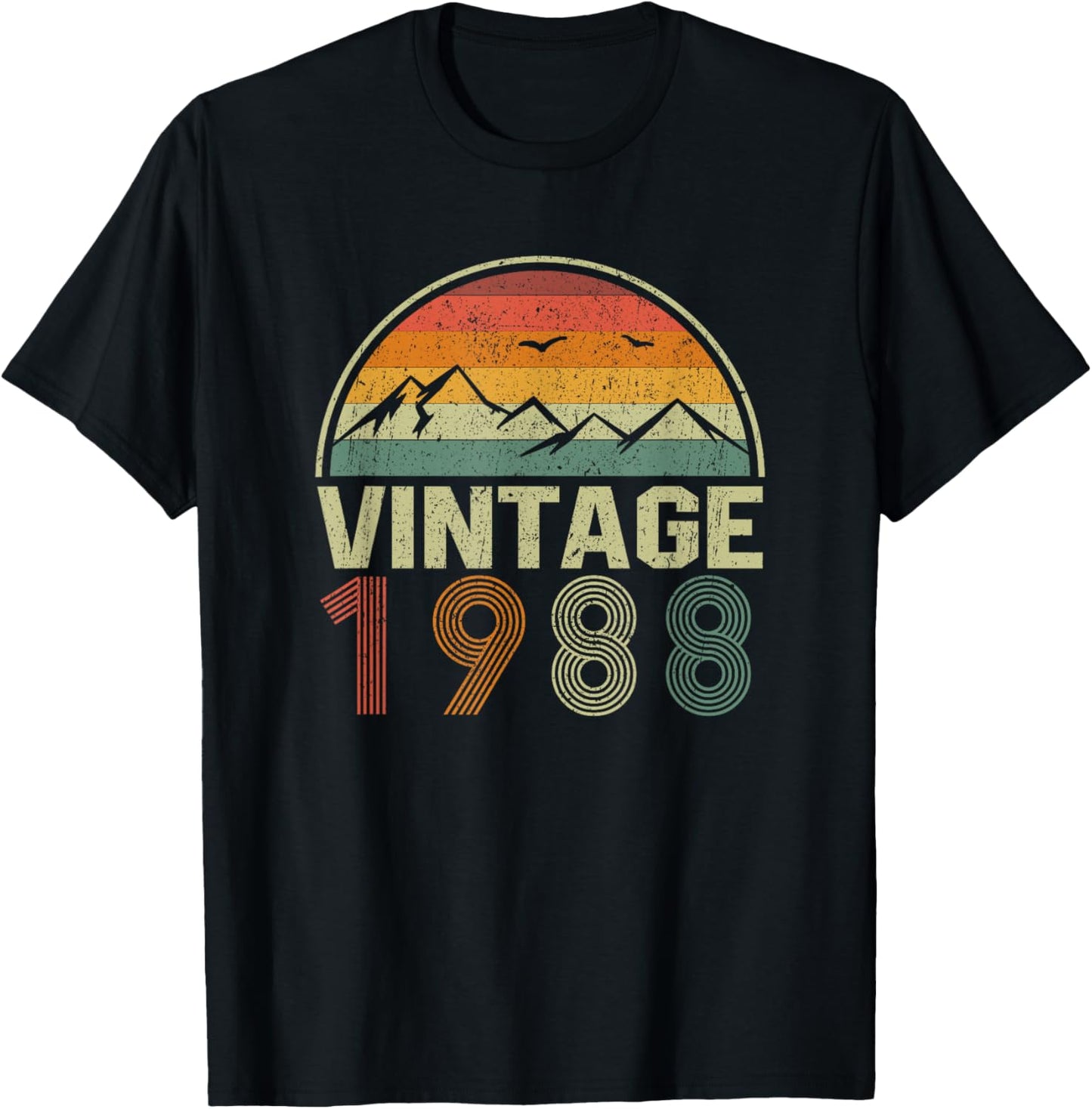 Classic 37th Birthday Gift Vintage 1988 T-Shirt - T-Shirt | Black
