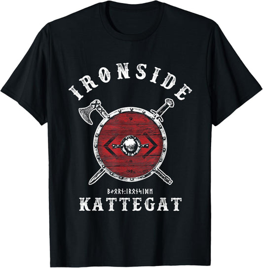 Bjorn Ironside - Kattegat Viking Shield T-Shirt - T-Shirt | Black