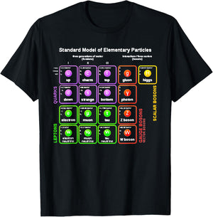Nerdy Standard Model Particle Physics Science Teacher Nerd T-Shirt - T-Shirt | Black