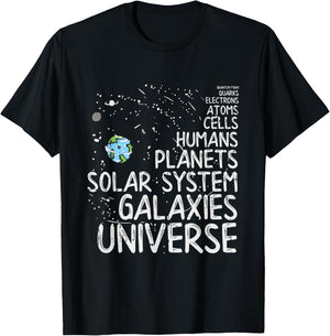 Atoms Astrophysics Quantum Foam Quarks Electrons Astrophysicist - Black - -Adults - Small - Short Sleeve - Classic Fit - Modern - Space - Casual - All Seasons - 1 Count T-Shirt - T-Shirt | Black