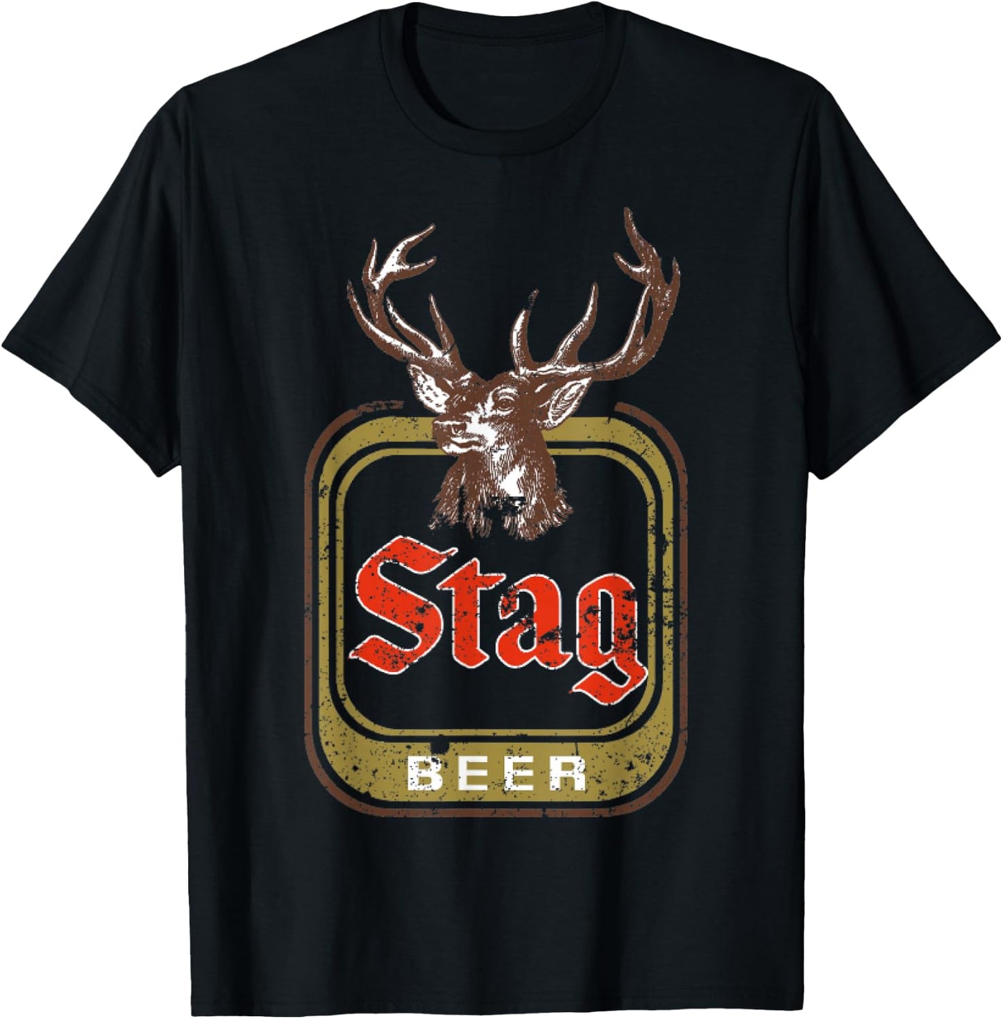 Stag Beer Vintage T-Shirt - T-Shirt | Black