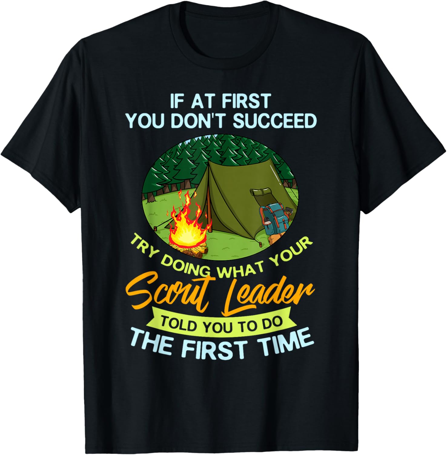 Scout Leader Scouting Guide Knots T-Shirt - T-Shirt | Black