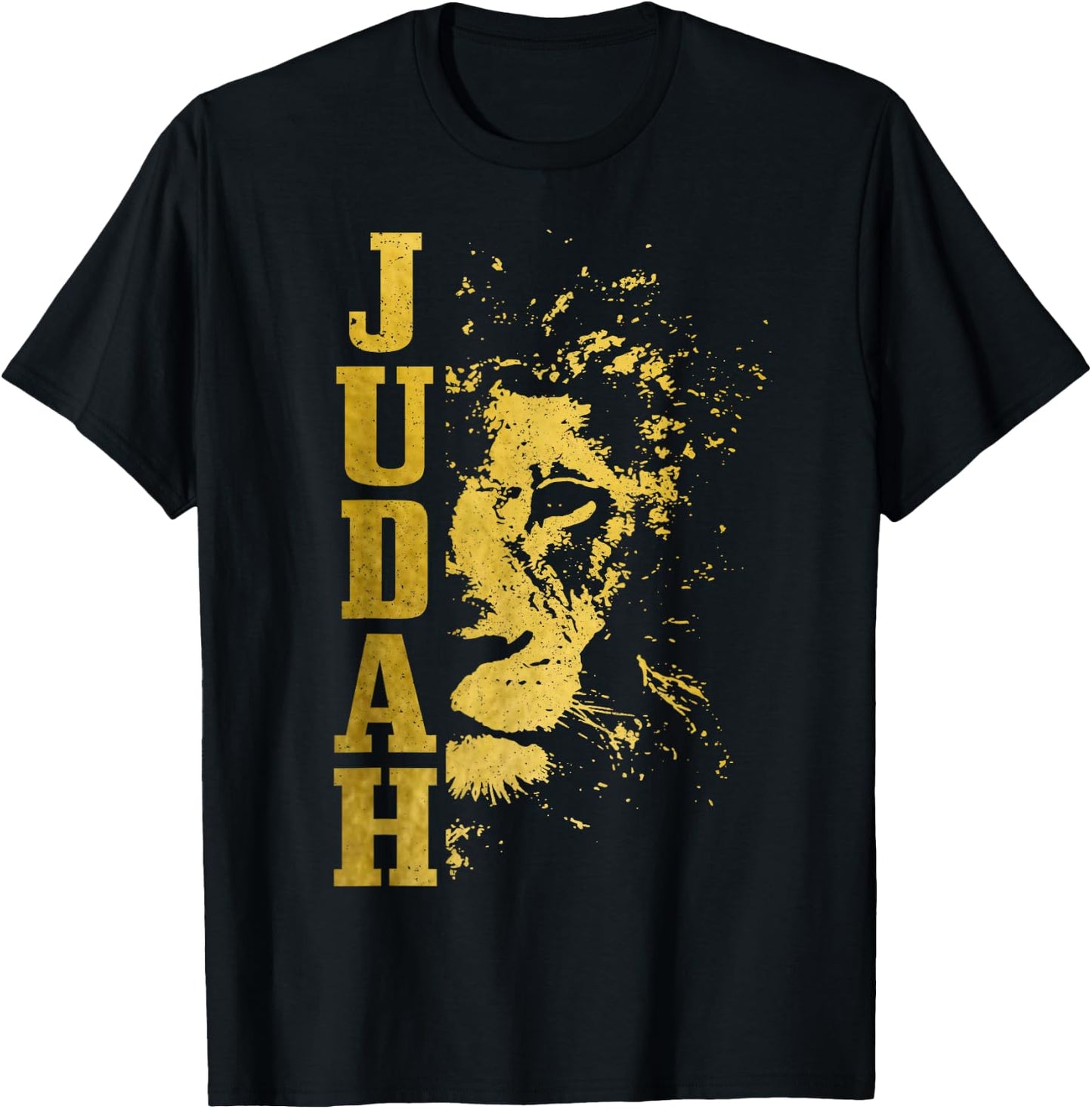Judah Lion Israelite Vintage Men Women Reggae Israel Hebrew T-Shirt - T-Shirt | Black