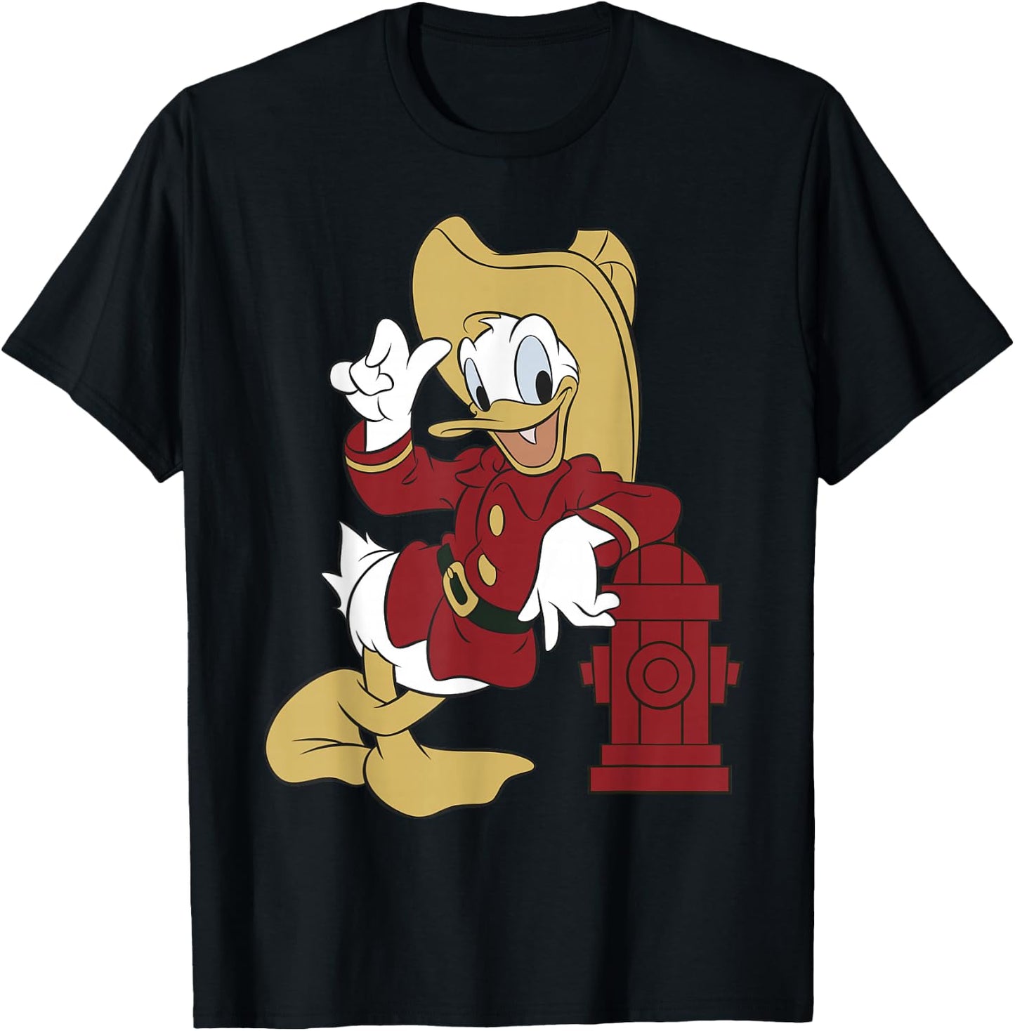 Disney Donald Duck Firefighter Outfit T-Shirt - T-Shirt | Black