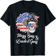 Messy Buns And Loaded Guns Skull Sunflower American Flag Men T-Shirt - T-Shirt | Black