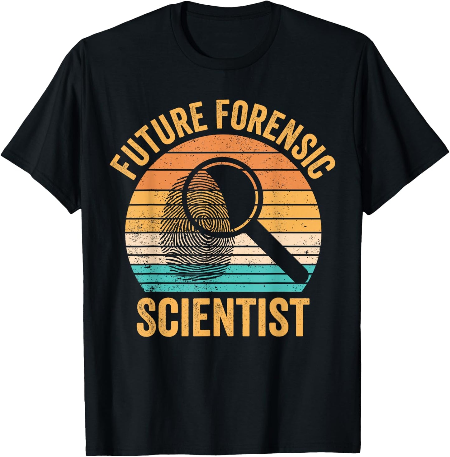 Funny Forensic Scientist Forensic Science Gifts Future Forensic Scientist Forensics Evidence Technician Black -Adults Small Modern Classic Fit Short Sleeve T-Shirt - T-Shirt | Black