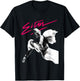 Elton John Official Pink Brush Photo T-Shirt - T-Shirt | Black