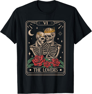 The Lovers Tarot Card Vintage The Lovers Tarot T-Shirt - T-Shirt | Black
