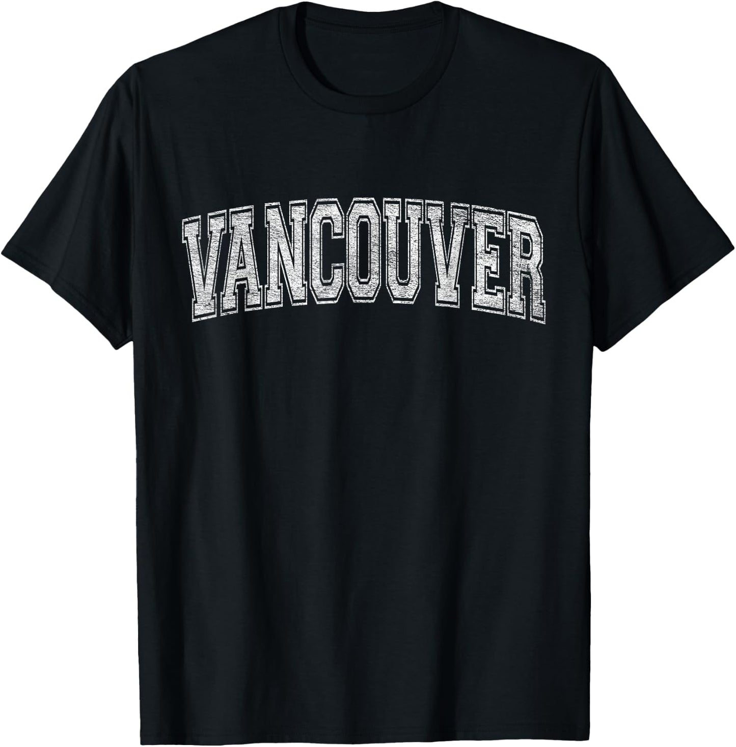 Vancouver Canada Varsity Style Text Sporty Athletic Jersey T-Shirt - T-Shirt | Black