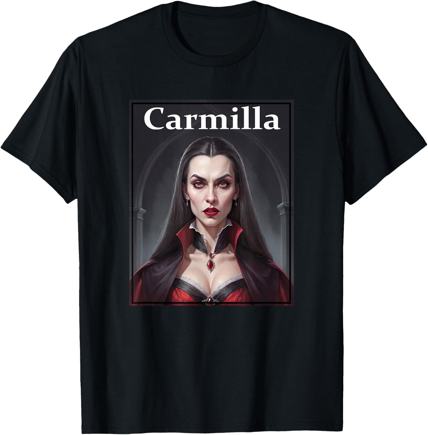 Carmilla - Gothic Vampiress Novel T-Shirt - T-Shirt | Black