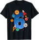 Boys 6th Birthday Party Outfit 6 Years Old Space Planets T-Shirt - T-Shirt | Black