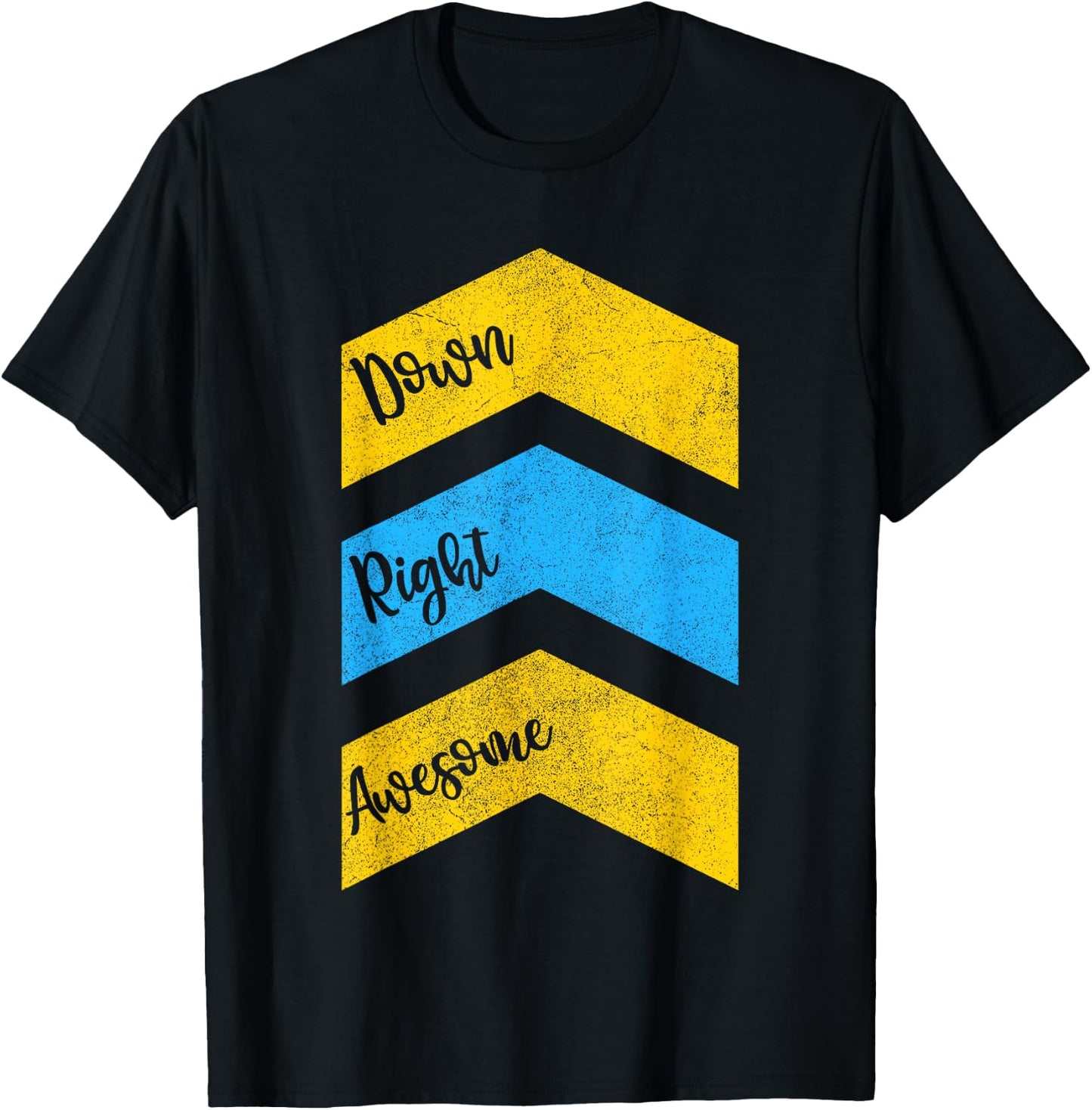 Down Right Awesome Kid Shirt, World Down Syndrome Awareness T-Shirt - T-Shirt | Black
