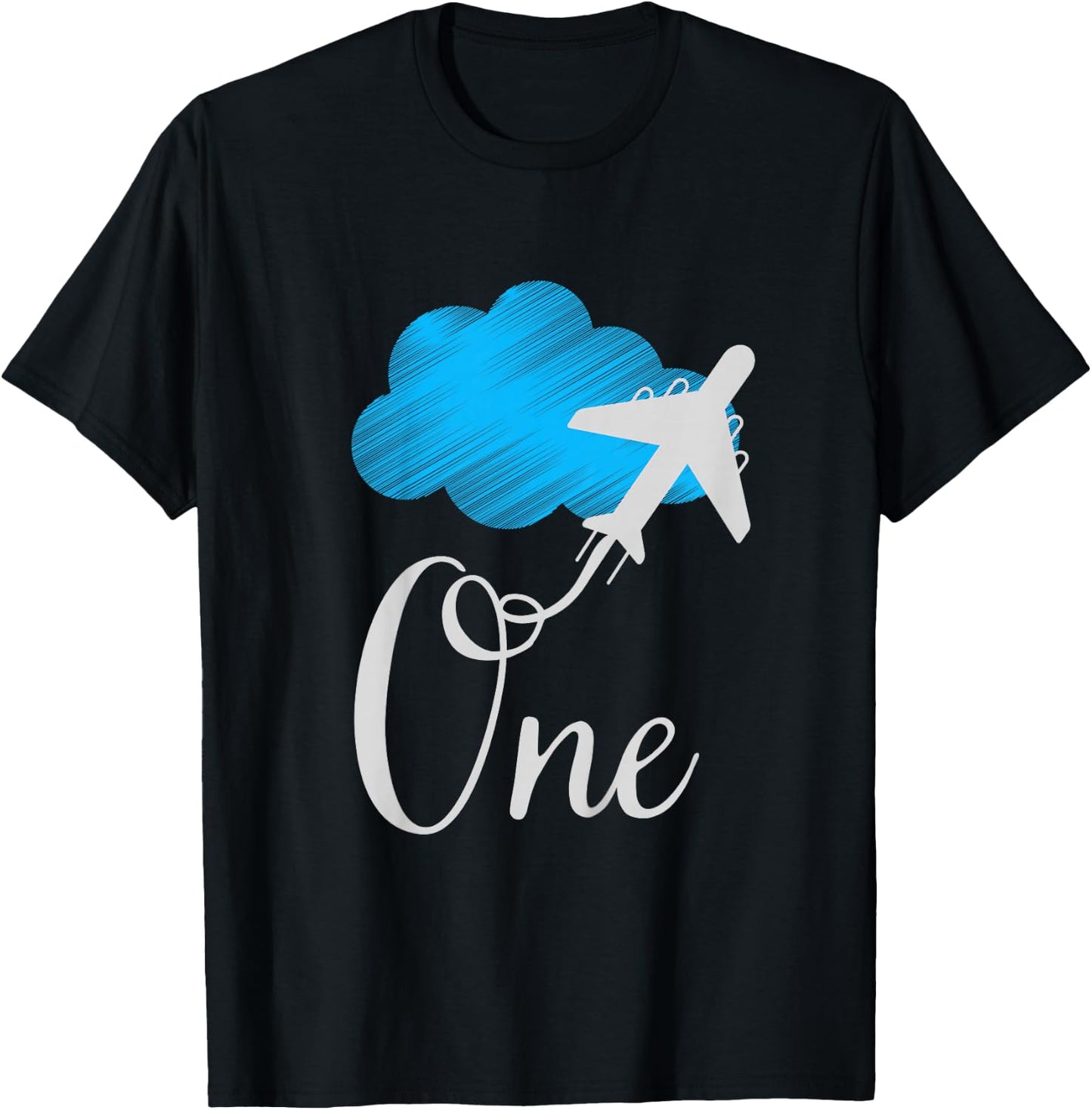 1 year old Birthday Airplane Shirt. Boy 1st birthday T-Shirt - T-Shirt | Black