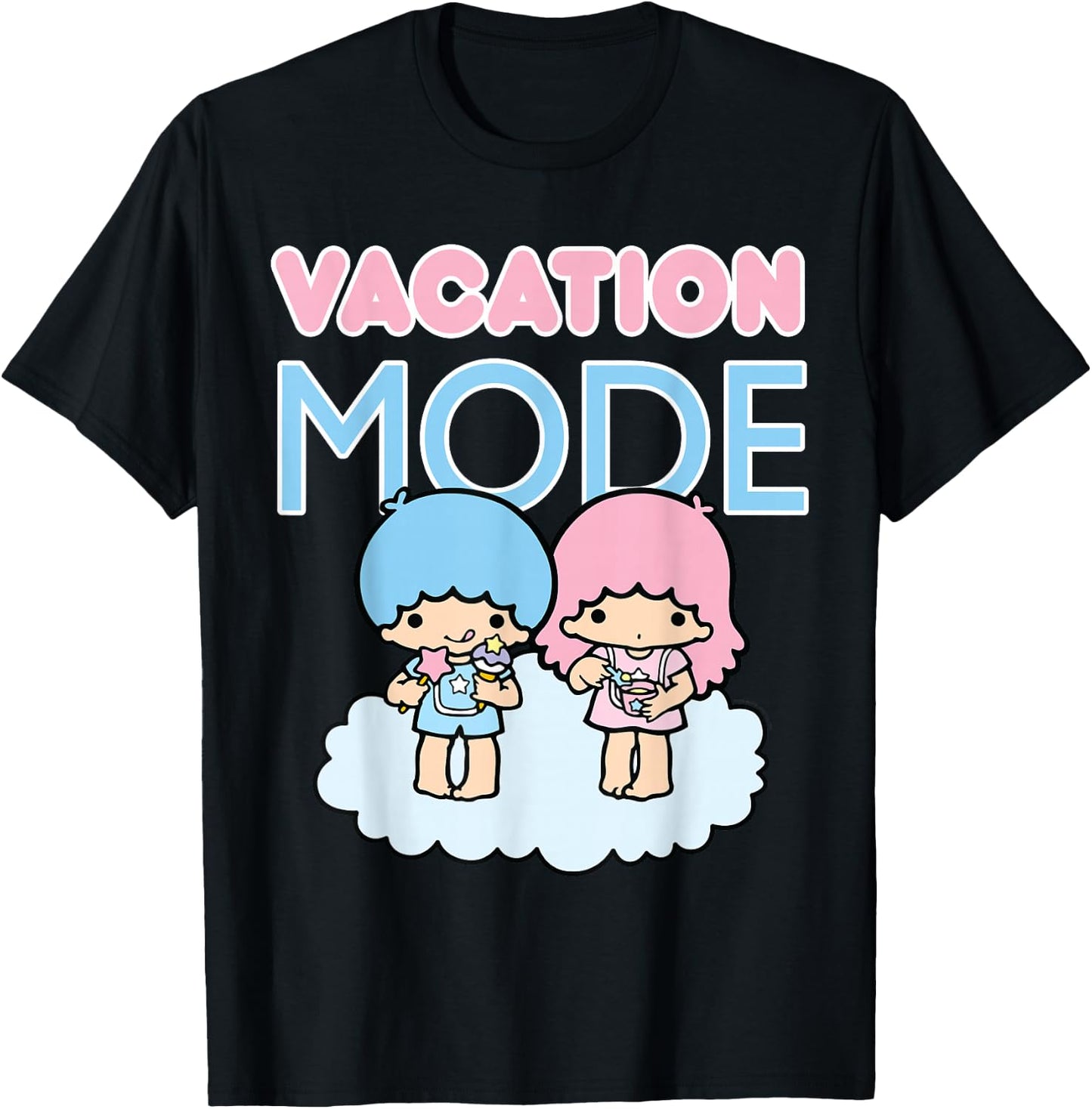 Little Twin Stars Vacation Mode T-Shirt - T-Shirt | Black