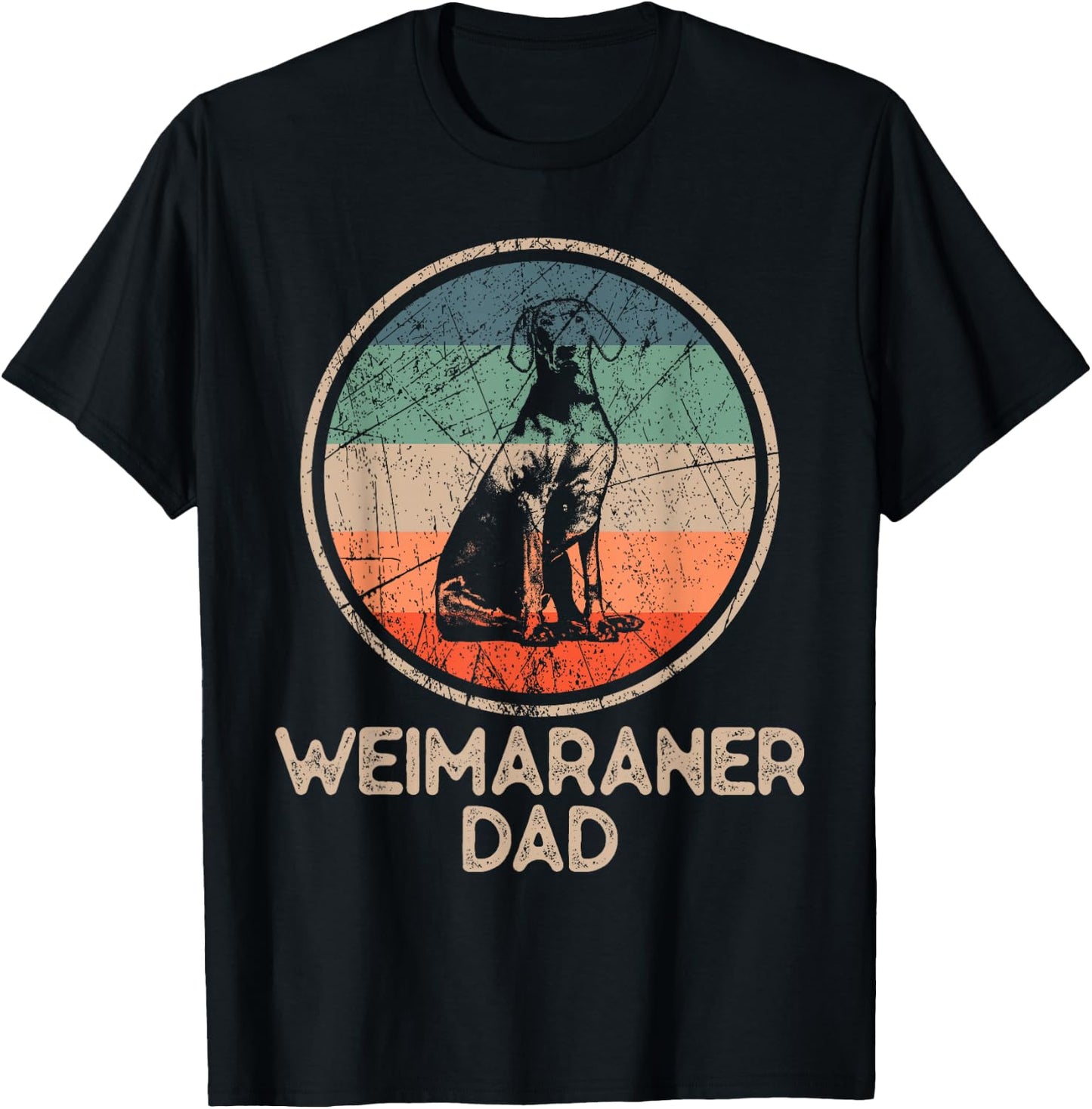 Weimaraner Dog - Vintage Weimaraner Dad Women T-Shirt - T-Shirt | Black