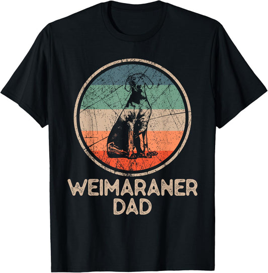 Weimaraner Dog - Vintage Weimaraner Dad Women T-Shirt - T-Shirt | Black