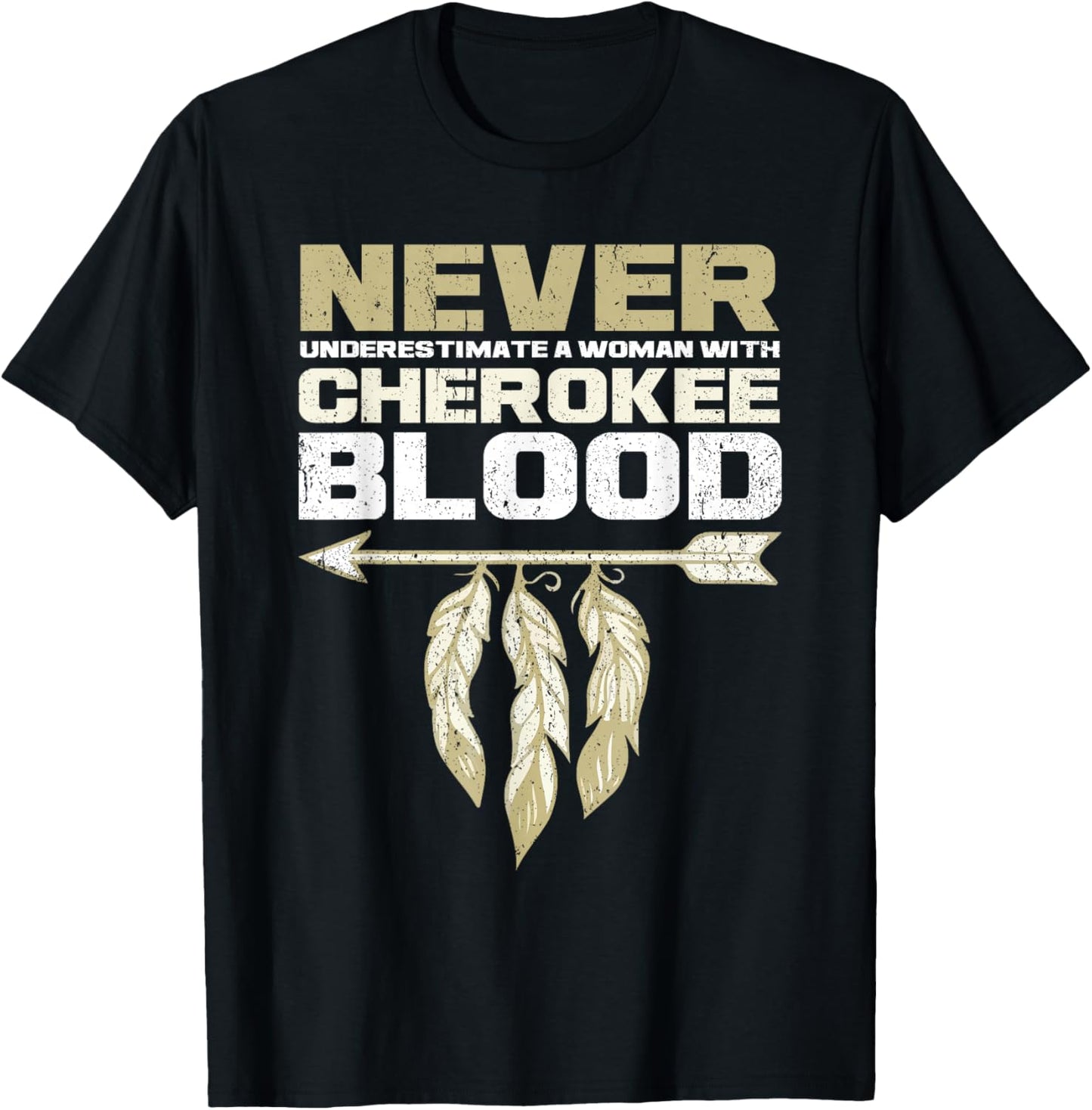 Cool Cherokee Blood Women Funny Native American Gift Small T-Shirt - T-Shirt | Black