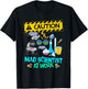 Caution Mad Scientist At Work Funny Science Scientist's T-Shirt - T-Shirt | Black