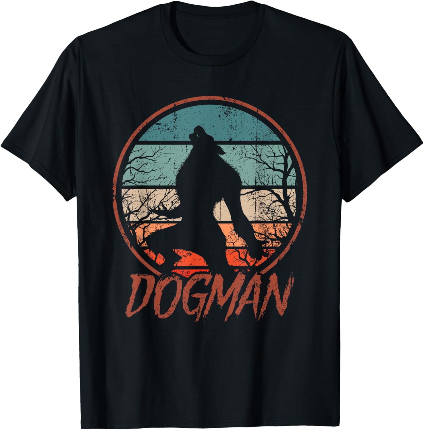 Michigan Dogman Cryptid Society Werewolf Monster T-Shirt - T-Shirt | Black