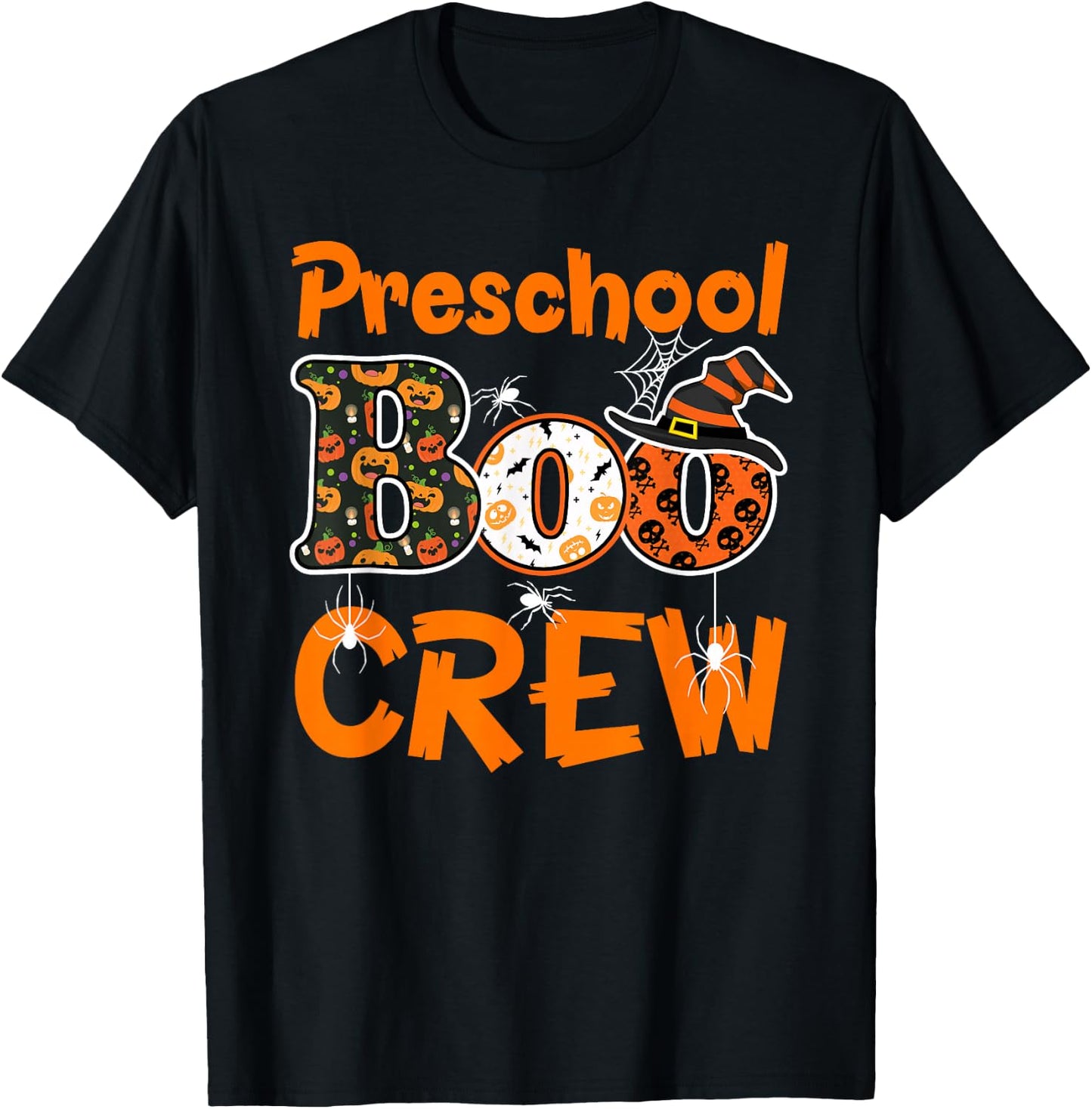 Preschool Boo Crew Halloween Gifts Teachers Students Costume T-Shirt - T-Shirt | Black