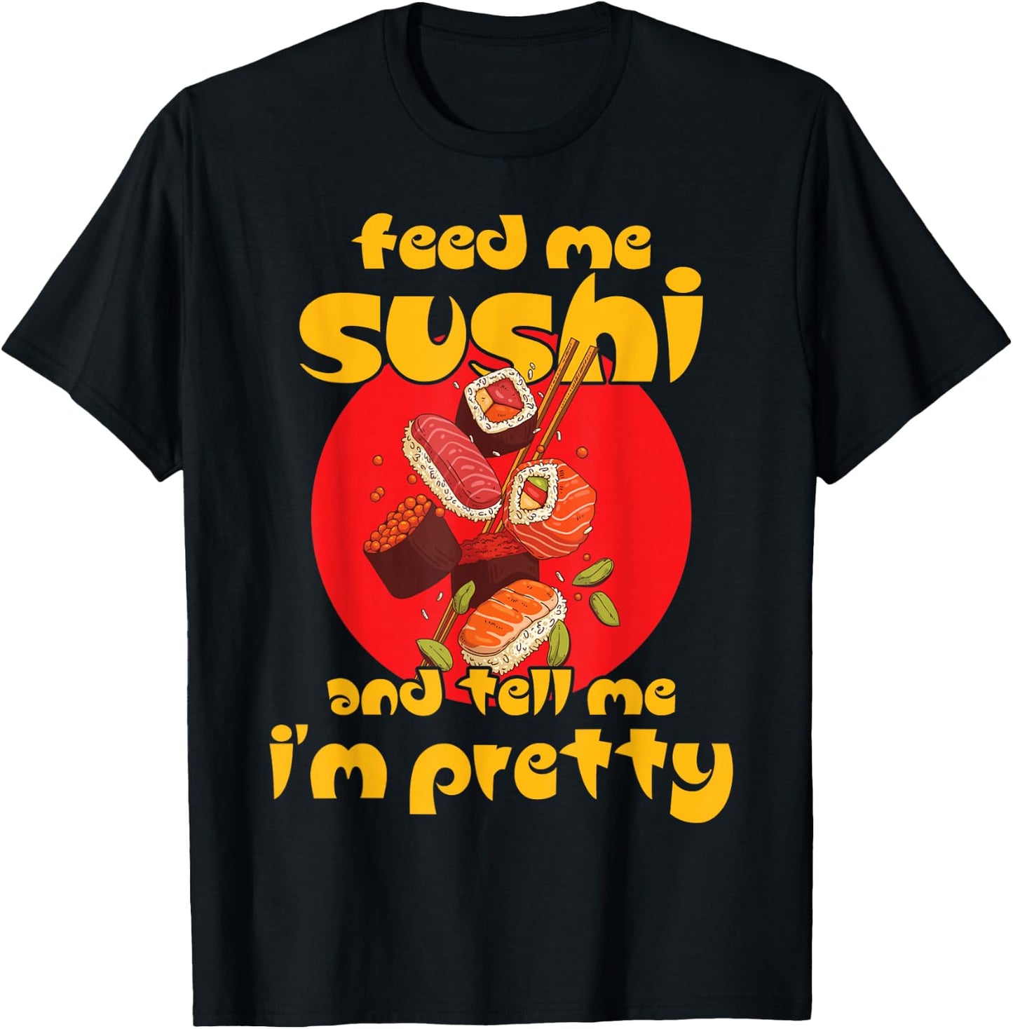 Japan sushibar diner wasabi temaki sushiman daikon T-Shirt - T-Shirt | Black