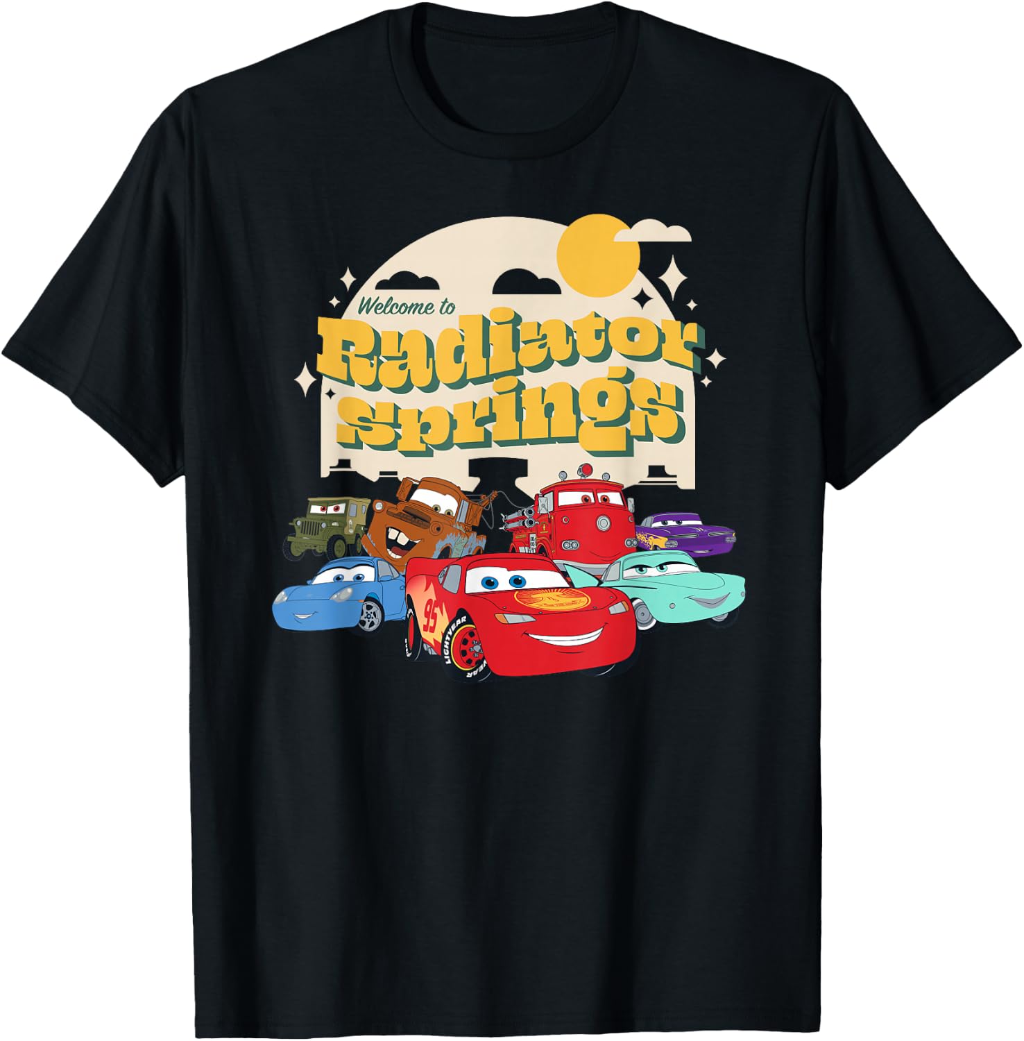 Disney Pixar Cars on The Road Radiator Springs T-Shirt - T-Shirt | Black