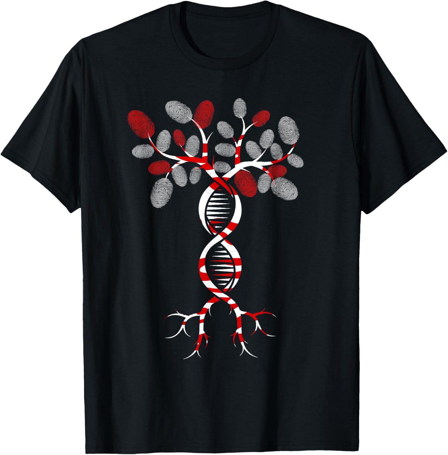 Forensic scientist DNA Tree Fingerprint criminologist T-Shirt - T-Shirt | Black