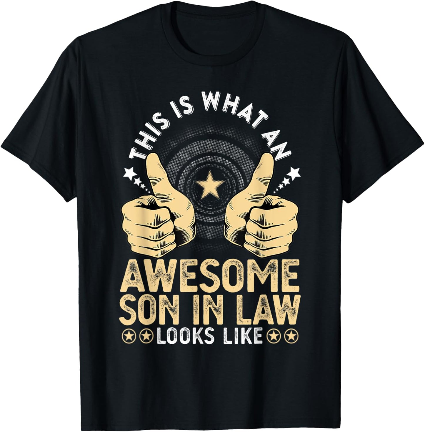 Best Son in Law Birthday Gift from Awesome Mother in Law T-Shirt - T-Shirt | Black