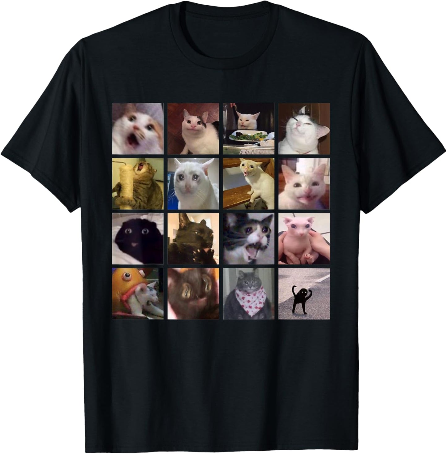 Meme Cats 2.0 T-Shirt - T-Shirt | Black