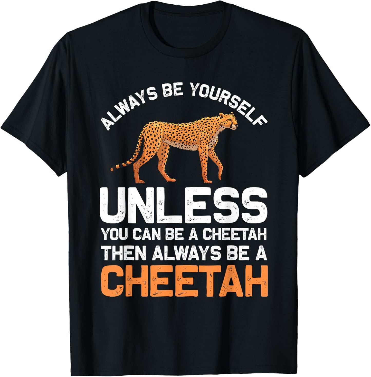Funny Cheetah Design for Boys Girls Safari Wildlife Leopard T-Shirt - T-Shirt | Black