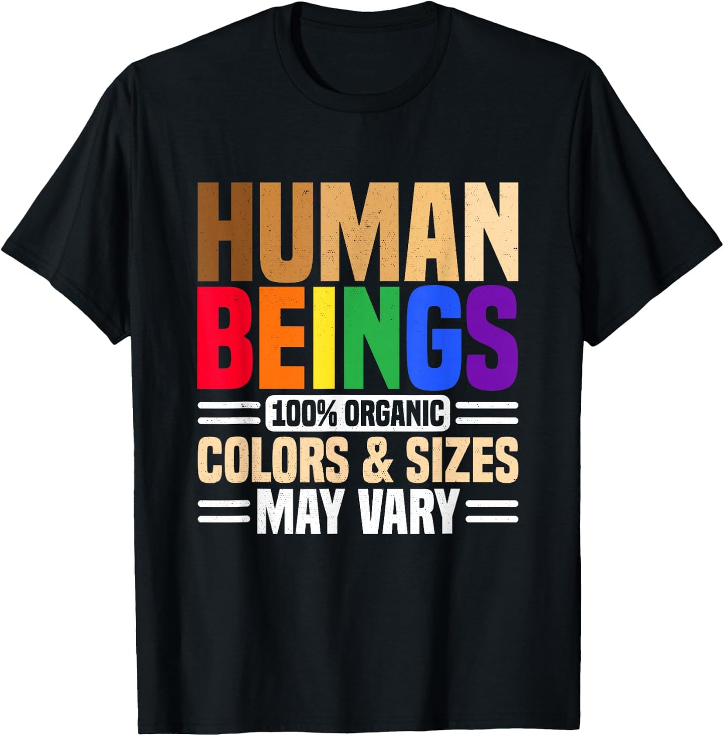 Human Beings 100% Organic Colors and Sizes May Vary Divers T-Shirt - T-Shirt | Black