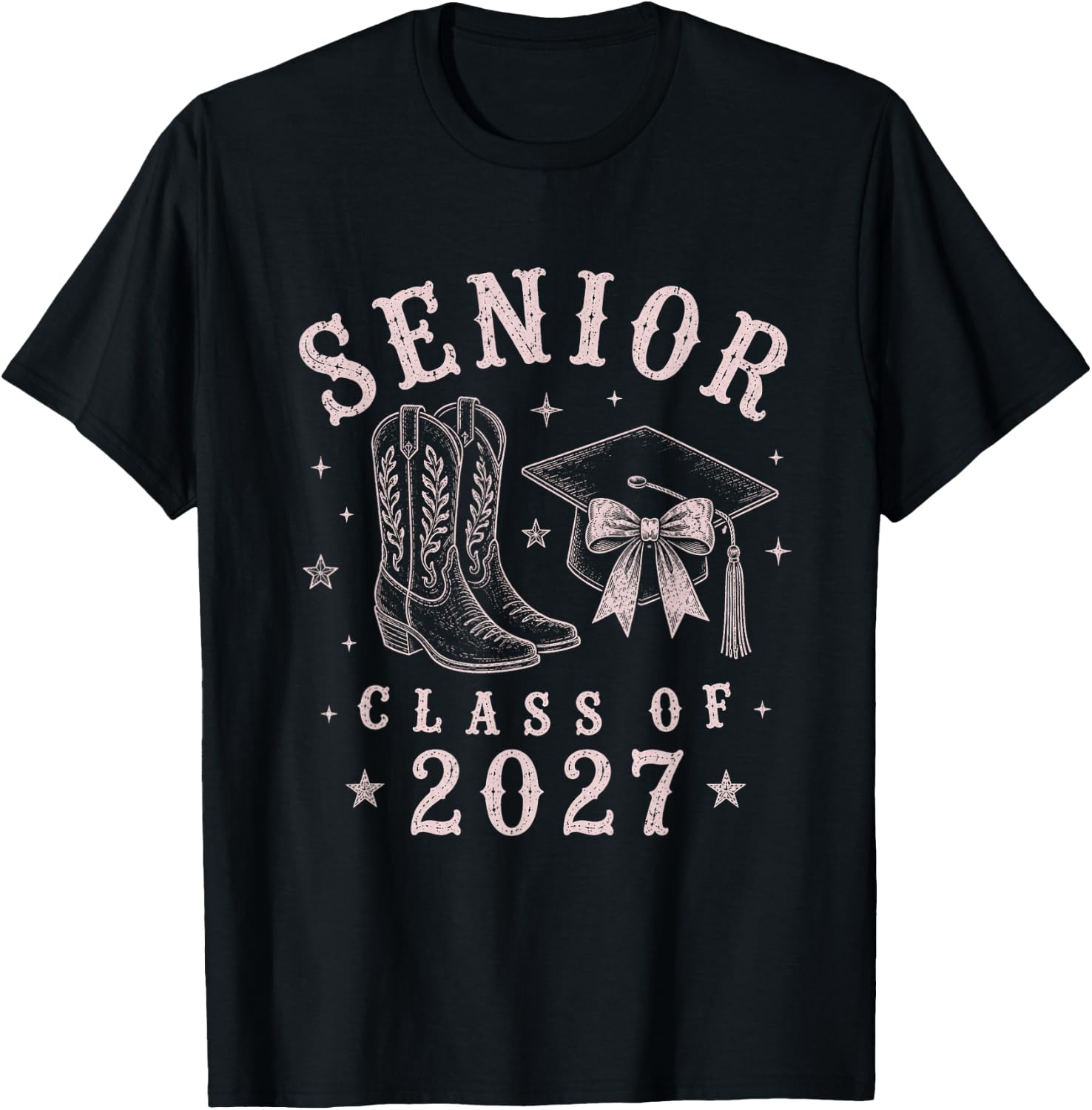 Western Class of 2027 Girls Senior 27 Graduation T-Shirt - T-Shirt | Black