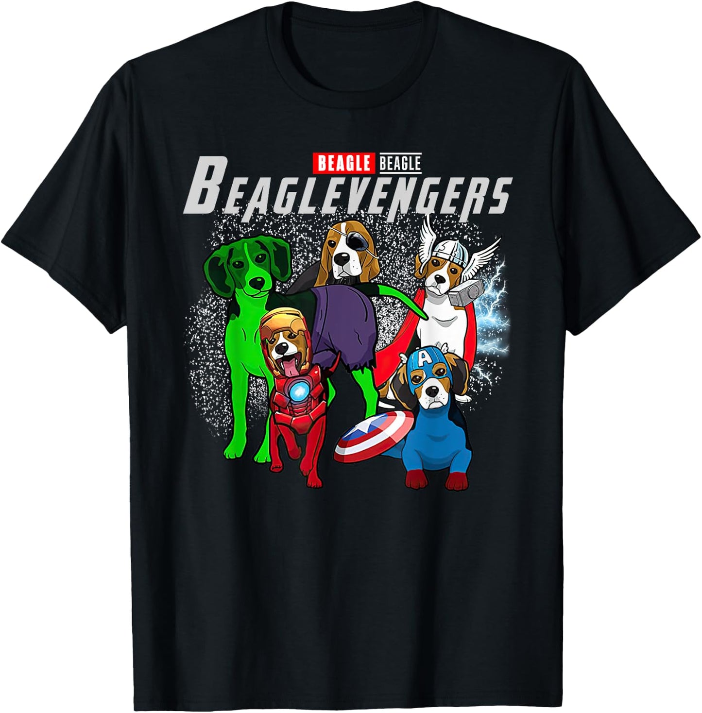 Super Dogs Beagle Assemble Beaglevengers - Dogs Lover T-Shirt - T-Shirt | Black