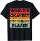 Okayest Shuffleboard Player Funny Boys Girls Women T-Shirt - T-Shirt | Black